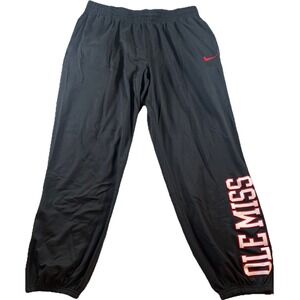 Ole Miss Rebels Nike Drifit Large Pants Joggers Zippered Leg Dark Gray Men's XXL